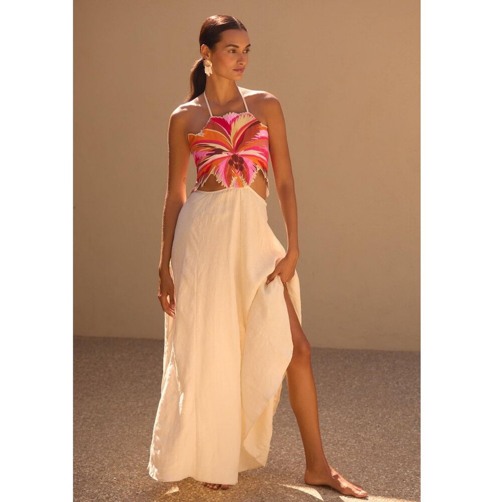 Maaji Boho Sunrise Owen Long Dress Flower Maxi Size M NWT